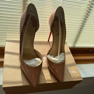Christian Louboutin Elegant Nude Patent Heels